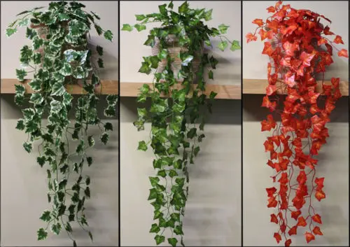 Красивые Украшенные искусственные цветы плющ лоза висячая гирлянда растение