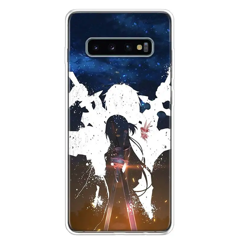 Чехол для телефона Sword Art Online Kirito и Asuna для Samsung Galaxy S23 S10 Plus S20 FE S21 S22 Ultra S10E S8 S9 + S7 Edge S на.