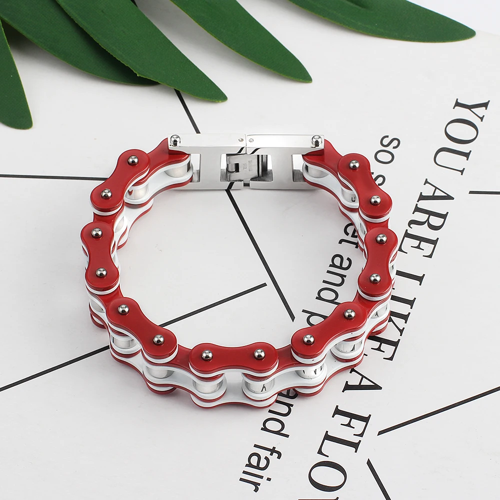 Мужской браслет модные ювелирные украшения для женщин красная белая цепь