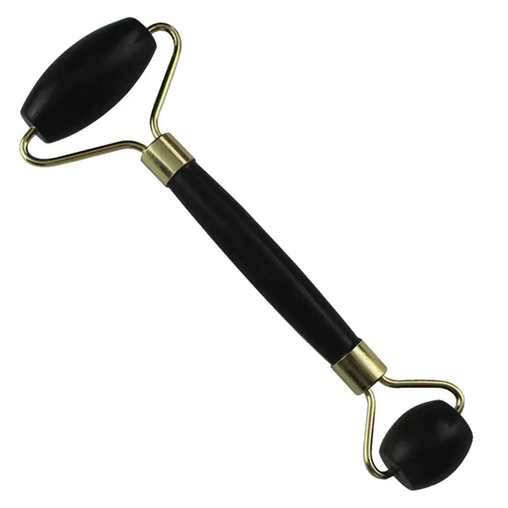 Массажный ролик для лица цветной натуральный Нефритовый камень гуаша доска