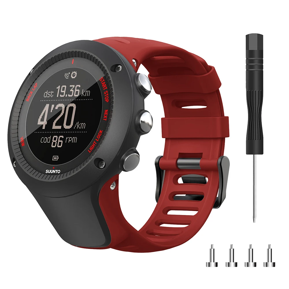 Фото Ремешок силиконовый для Suunto Ambit Series 1/2/3, браслет для спортивных часов SUUNTO AMBIT 1/2/2S/2R/3P/3S/3R, 24 мм №2