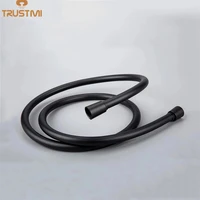 pvc high pressure silver black pvc smooth shower hose for bath handheld shower head flexible shower hose free shipping