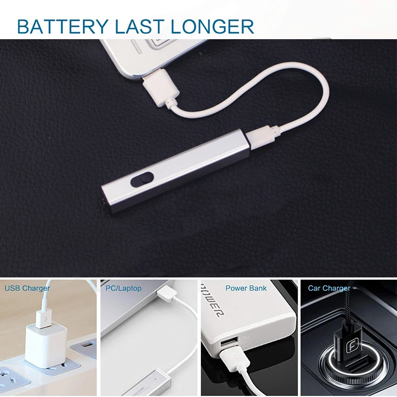 Плазменная мини-зажигалка с дугой перезаряжаемая ветрозащитная USB тонкая