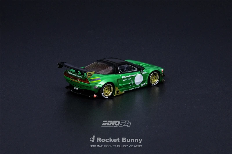 INNO 1:64 Honda NSX NA1 PANDEM ROCKET BUNNY Металлический Зеленый литая модель автомобиля | Игрушки
