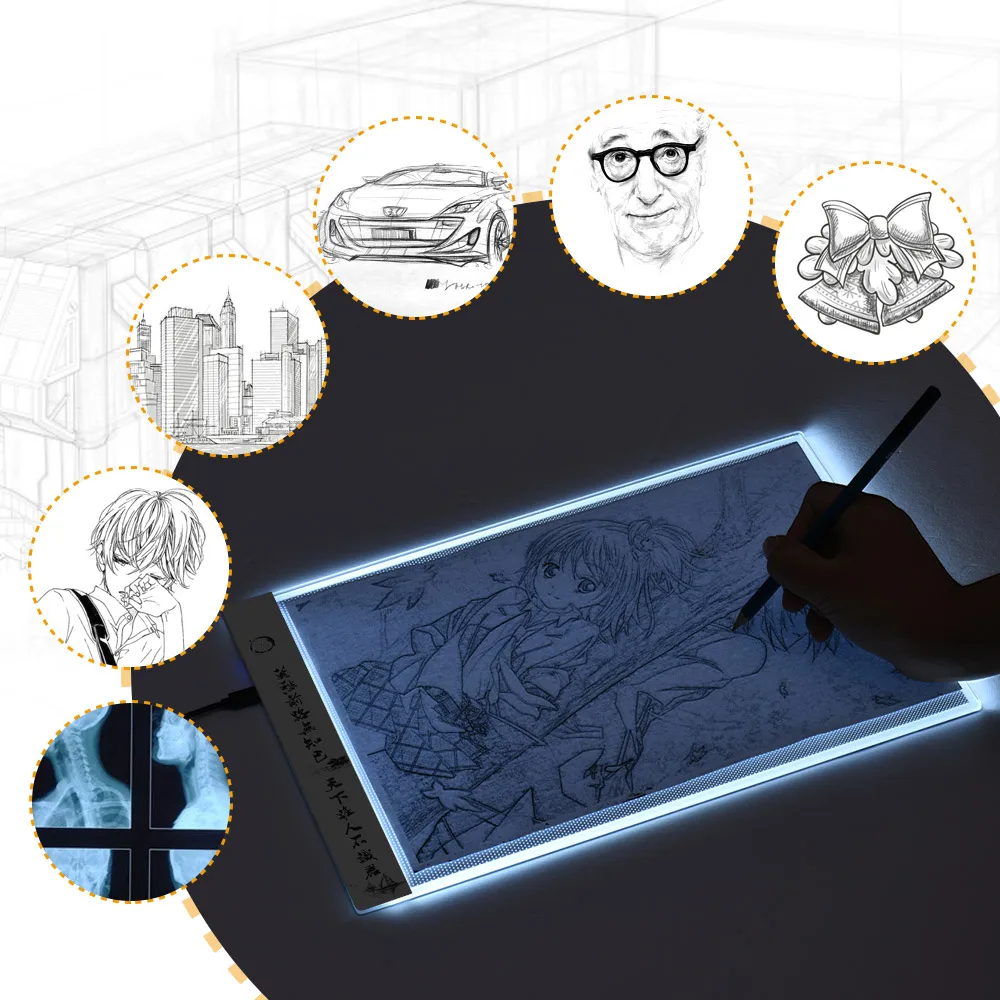 Светодиодный светильник тбокс A4 доска для рисования копировальная 3 5 мм