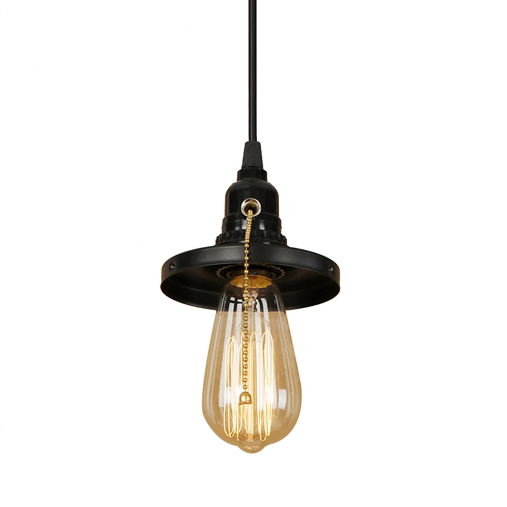 Подвесной светильник E27 в стиле лофт простой светодиодный с выключателем для