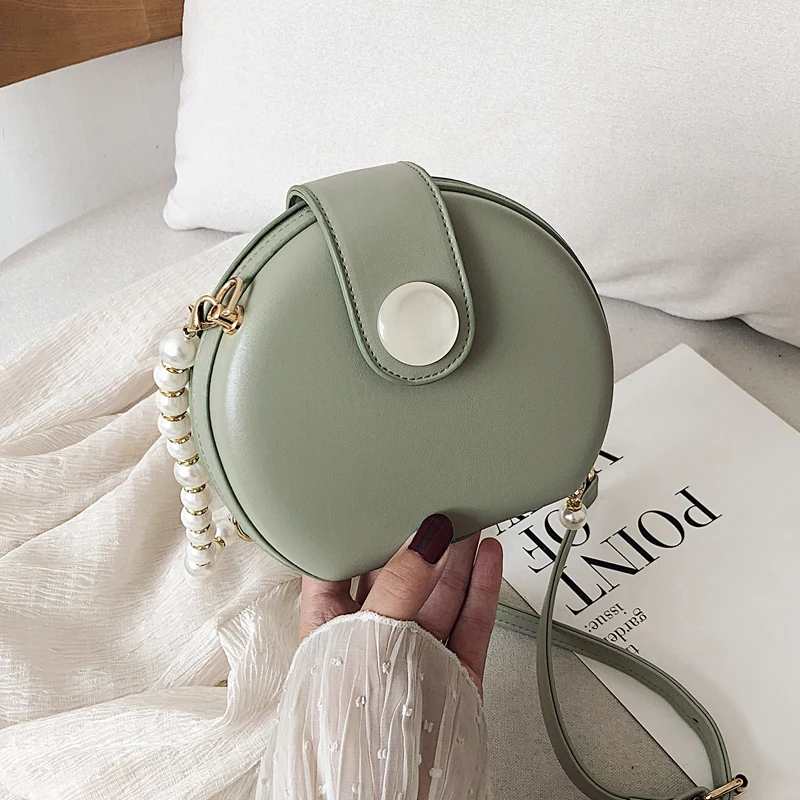 Элегантная женская круглая сумка летняя новая качественная дизайнерская из