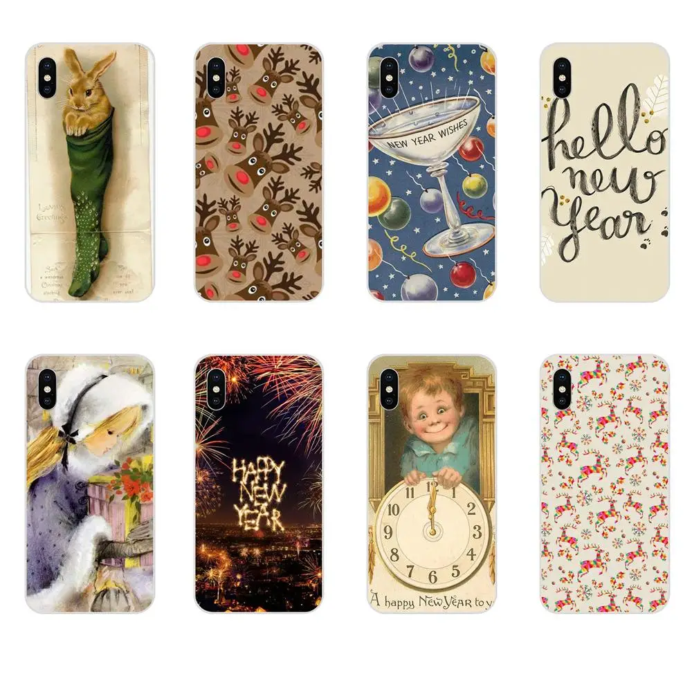 Мягкие чехлы Capa крышка веселые рождественские и новогодние Новый год для Galaxy J1 J2
