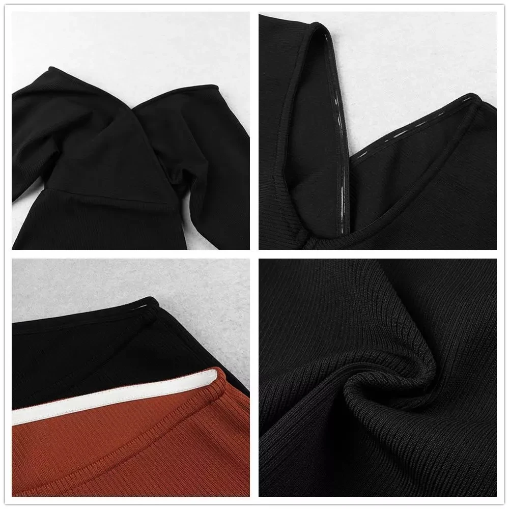 

Women Sexy Bodycon Party Dress 2021 New Autumn Winter Elegant Party Club Celebrity Bandage Dresses Long Sleeve Clothes