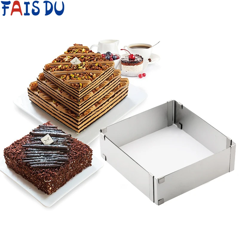 Регулируемый кольцевой торт из нержавеющей стали инструмент для выпечки круглой