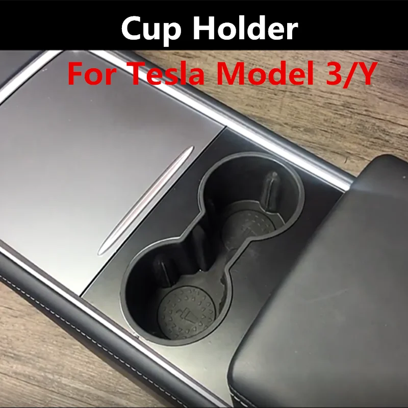 

Water Cup Holder For Tesla Model 3 Center Accessories Water Proof Car Coasters For Tesla Model Y Car Model3