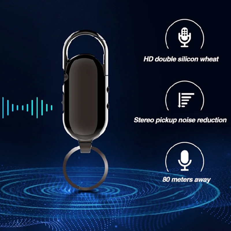 Брелок 8 ГБ диктофон USB флеш-диск цифровое аудио mp3-плеер скрытая микромагнитола s