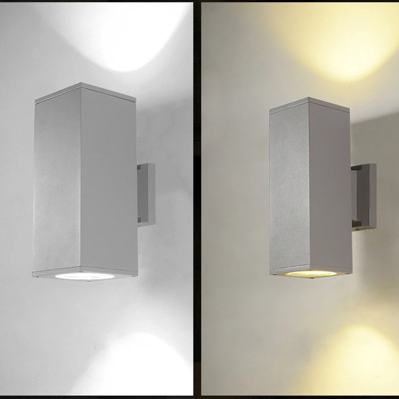 Диммируемый настенный светильник E27 уличное освещение с лампочками 10 Вт 14 24