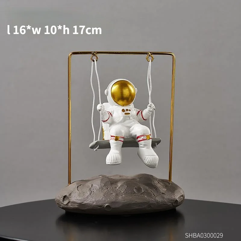 

Nordic Home Decoration Creative Resin Sculpture Crafts Astronaut Model Living Room TV Cabinet Ornament Personality Birthday Gift