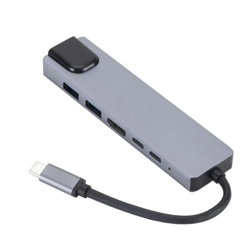 

Type-c Six-in-one Expansion Dock USB3.1 To HDMI-100M Ethernet Port PD Fast Charge USB Docking Hub