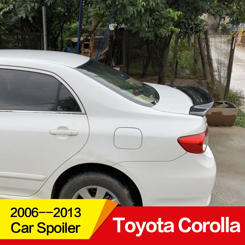 Использовать для Toyota corolla спойлер 2006 07 08 09 10 11 12 13 лет Глянцевая углеродное волокно/FRP заднее крыло R стиль спортивные аксессуары