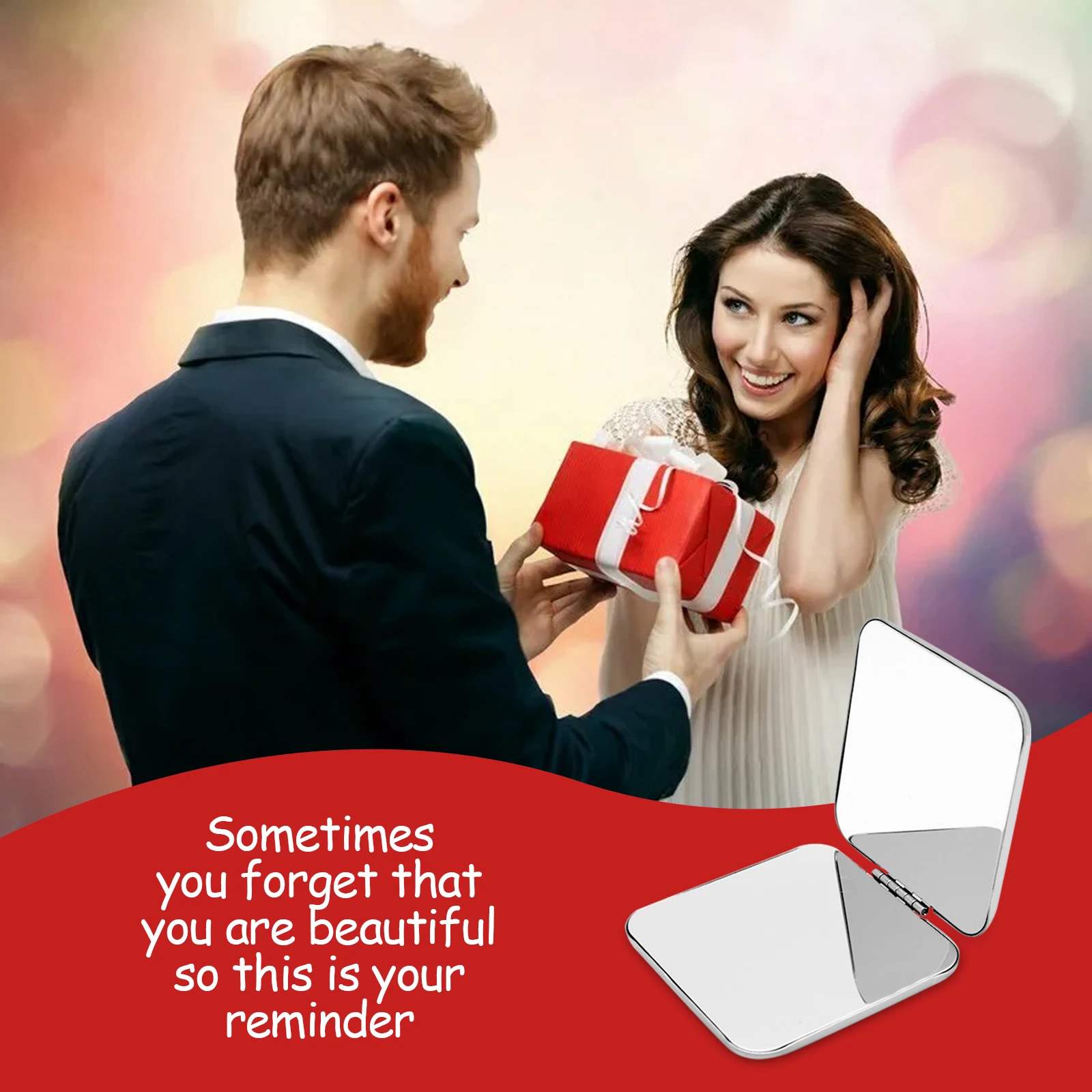 Роскошные компактные зеркала для макияжа портативные квадратные Складные