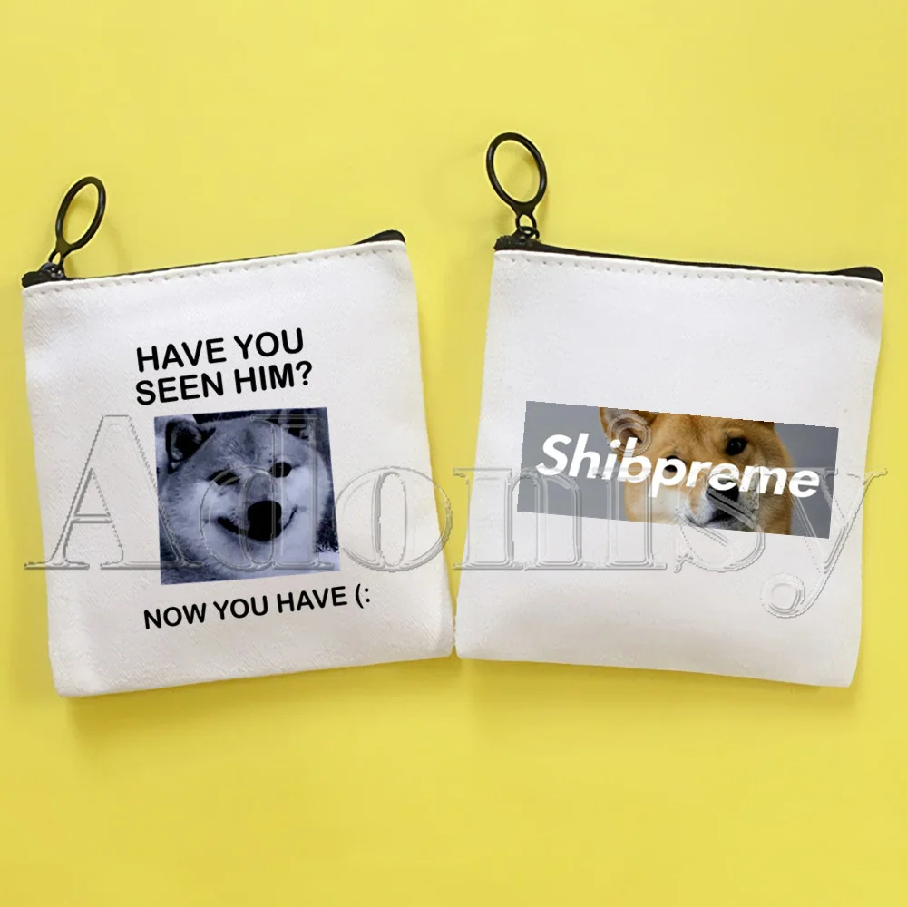 

Shiba Inu Coin Purse Vintage Mini Wallet Change Pouch Household Portable Keys Card Storage Card Bag Zipper