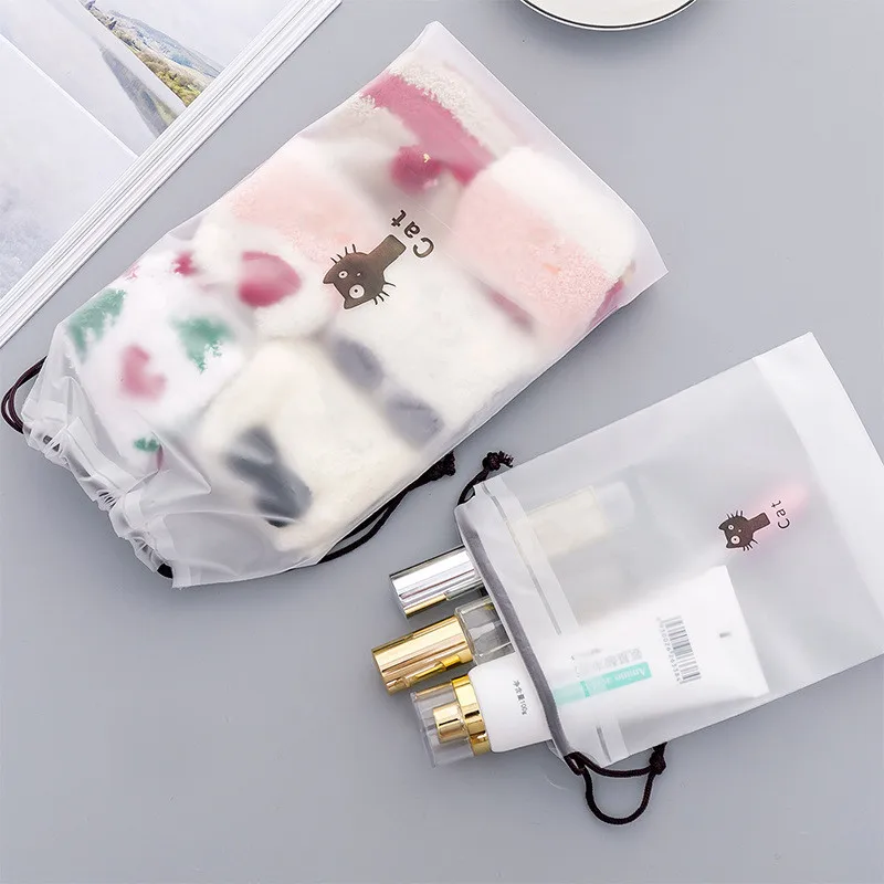 

Travel Organizer Clear Drawstring Makeup Bag Transparent PVC Storage Bags Cosmetic Bag Beauty Case Toiletry Bag Wash Bags
