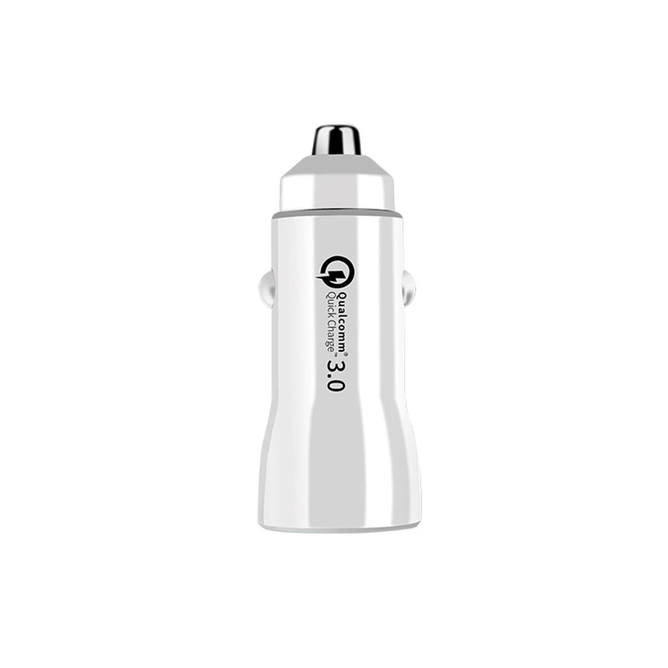 White car charger Для samsung S10 S9 S8 Примечание 10 9 8 A50 A8 J5 J7 двойной зарядное устройство USB для быстрой зарядки QC3.0 Авто мабиле телефон 3.1A быстрой зарядки - Тип штекера: White car charger