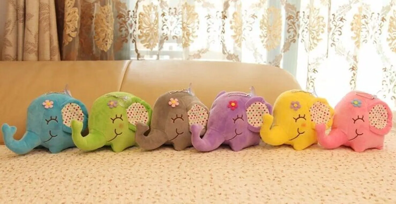 Бесплатная Прямая поставка Kawaii цветочный слон Кукла Плюшевая мягкая игрушка