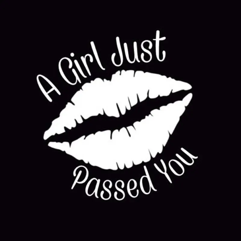 

Car Sticker Vinyl 10.9CM*11.4CM Lady's Girl Women Mouths Stickers and Decals Funny 3D Stickers On Car Styling Creative