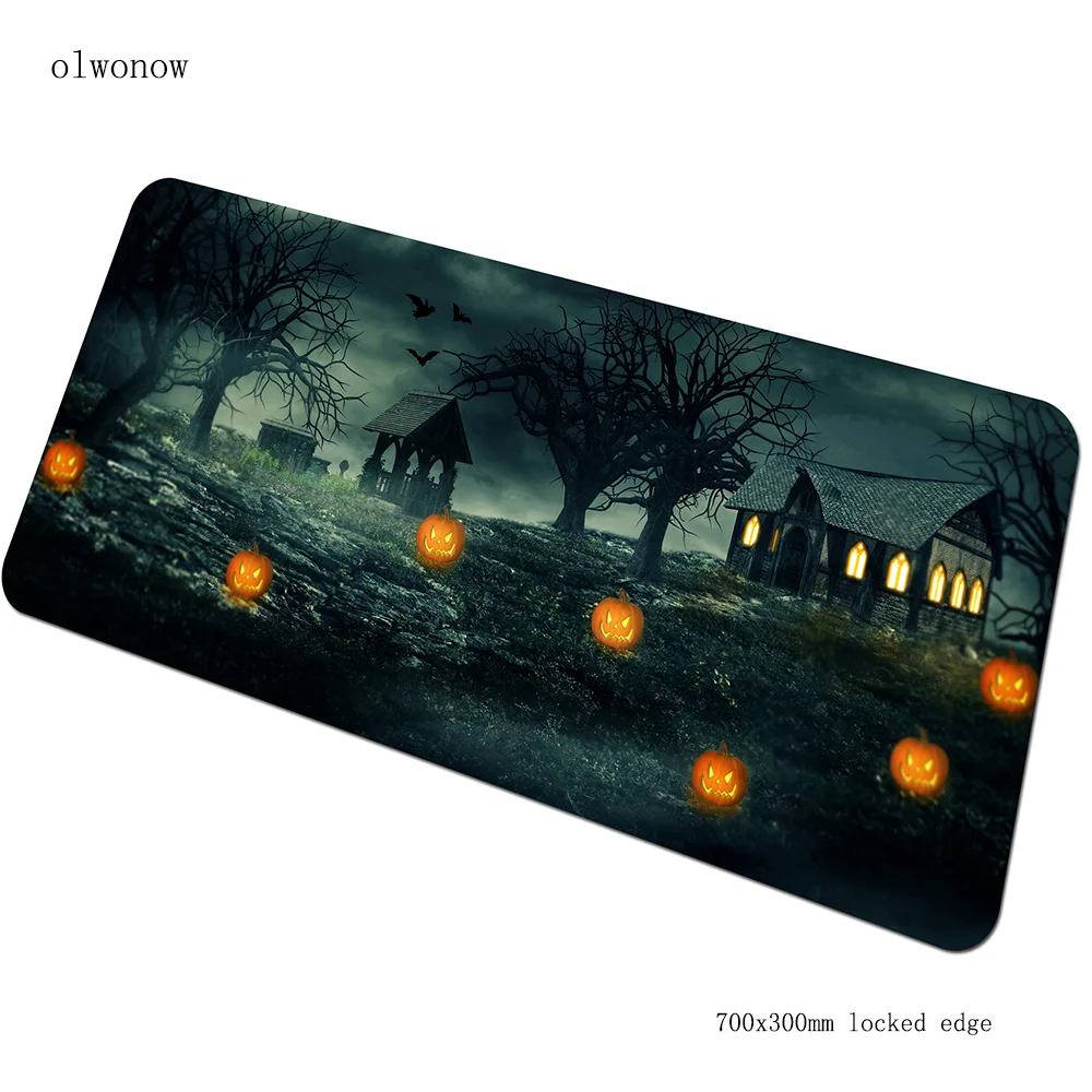 Size 700x300x2mm Хэллоуин Тыква коврики для мыши 70x30 см большой коврик для мыши notbook компьютерный коврик для мыши подарок игровой коврик для мыши геймер клавиатура Коврик для мыши - Цвет: Size 700x300x2mm