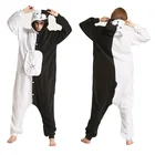 Кигуруми, медведь, животное, Монокума, с длинным рукавом, капюшоном, унисекс, кегуруми, мужские, женские, мужские комбинезоны для взрослых, пижама с животными