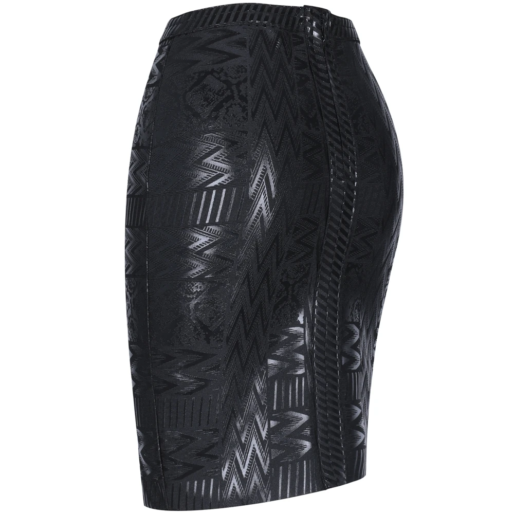Черная мини юбка в полоску Ocstrade PF19029 Black|Женские платья| |