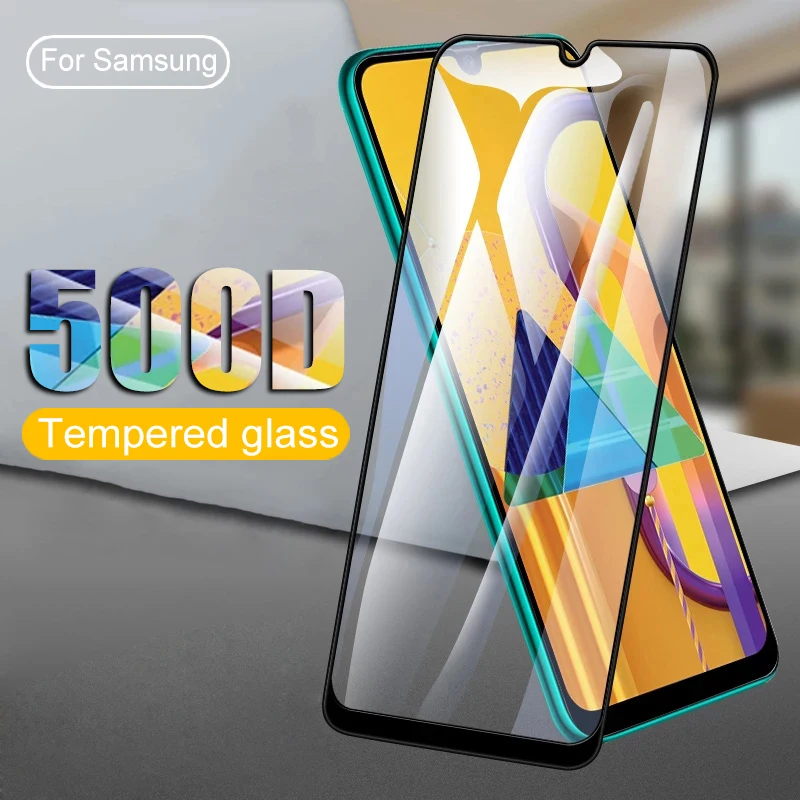 Защитное стекло 500D для Samsung Galaxy A51 A71 A21 A31 A41 A11 A01 M51 M21 M11 M31 A70 A50 A30|Защитные стёкла и