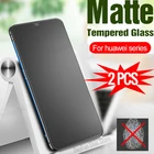 Матовое закаленное стекло 2 шт.лот для huawei p40 lite e y8p y7p y6p, защитная пленка для экрана honor 9c, 8x, 30i, 30s, защитное стекло