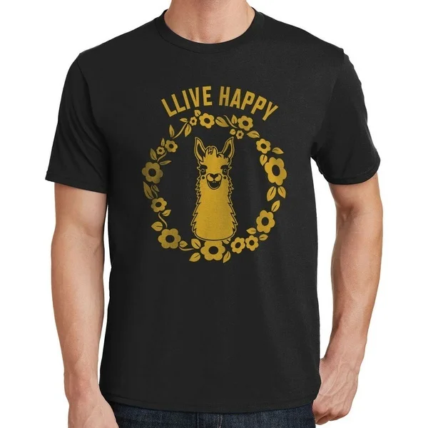 

Llama T-Shirt Llive Happy Live Happy 4000