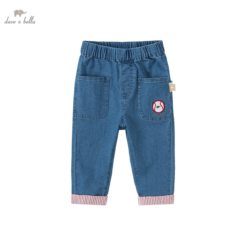 

DB1221237 dave bella spring baby boys fashion cartoon pants children full length kids boy casual pants infant toddler trousers