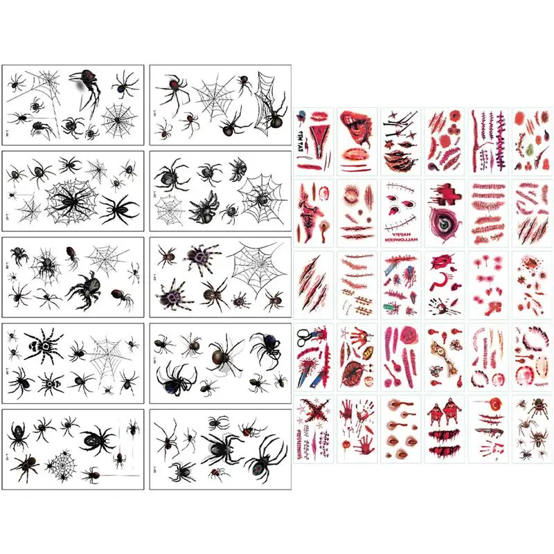 40 листов страшная наклейка съемная безопасная веселая водонепроницаемая