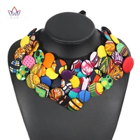 2020 new design ankara african button necklaces ankara necklace african multistrand handsome necklace wya068
