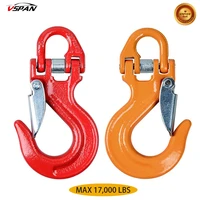 half link clevis safety latch swivel winch hook 4x4 application off road recovery wll 2 tons break point 17000 lbs redyellow