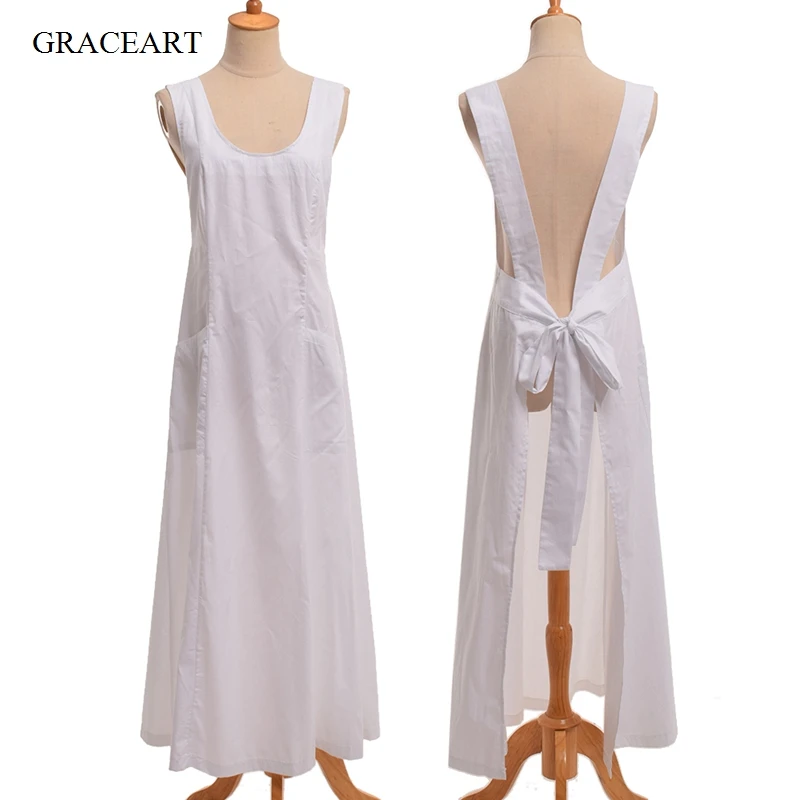 Белый фартук платье традиционная викторианская Горничная Косплей Костюм