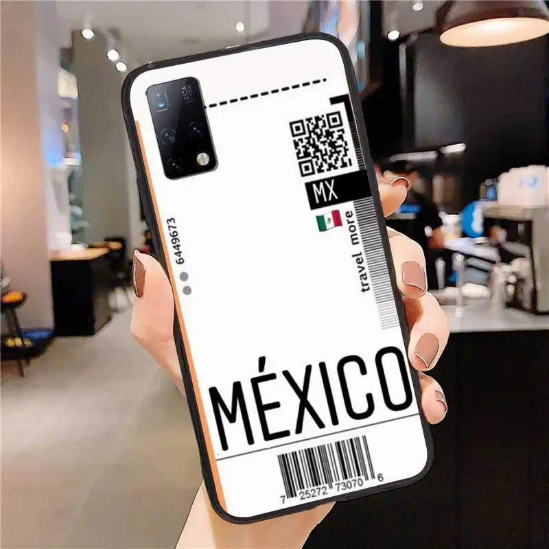 

Air Ticket Phone Case for Huawei Nova 5T 7 Pro Cover 3i 2i Y5 Y7 2019 Y9 Prime Y9s Y8s Y8p Y6 Fundas Coque