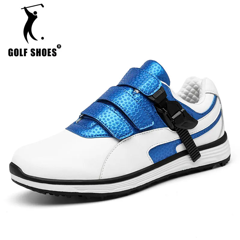 

Мужские Нескользящие кроссовки для гольфа, красные или синие кожаные кроссовки для гольфа, уличная спортивная обувь, одежда для гольфа