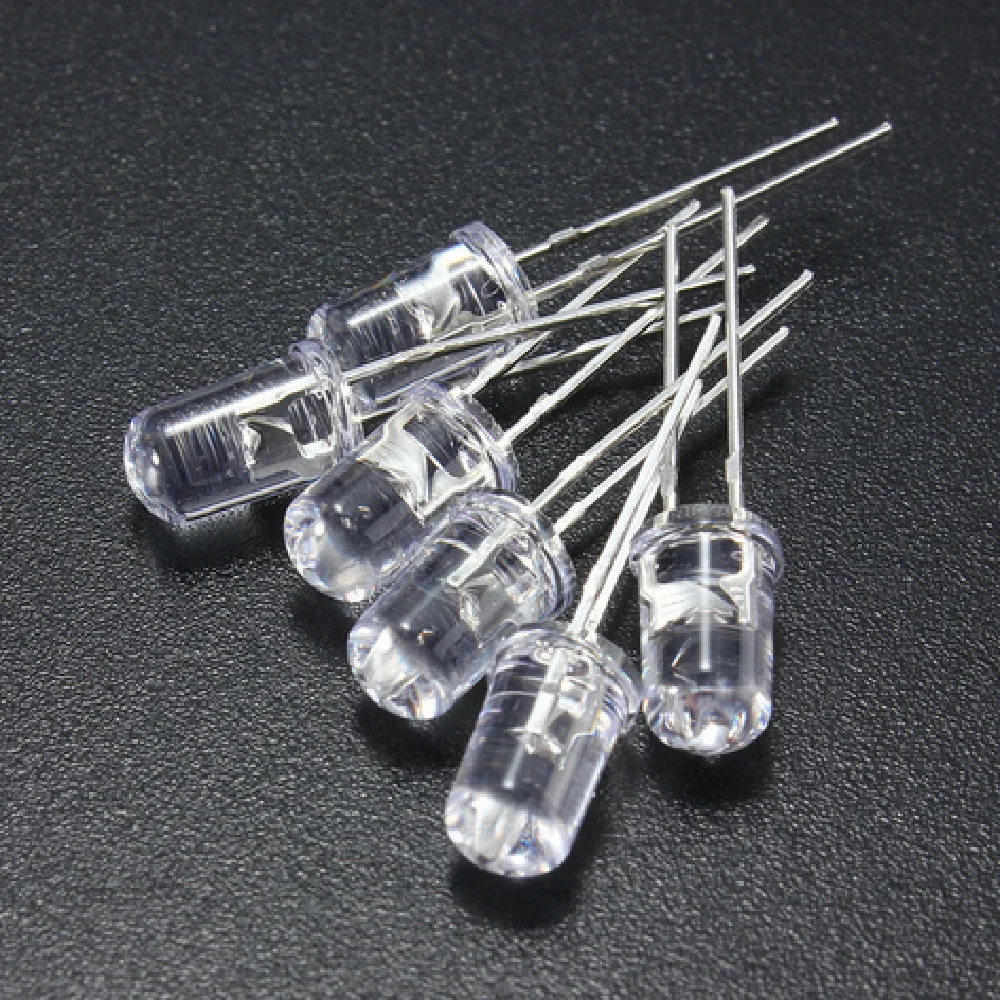 50 шт./лот Светодиодный светильник 5 мм белый желтый красный синий зеленый круглый