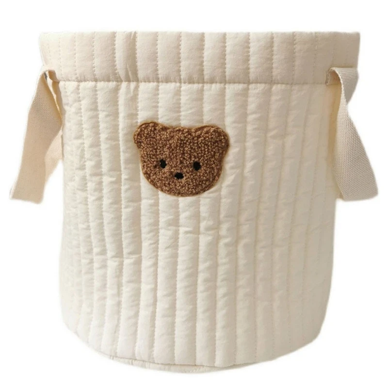 

Cute Embroidery Diaper Bag for Kids Room Toy Organizer Large Capacity Soft