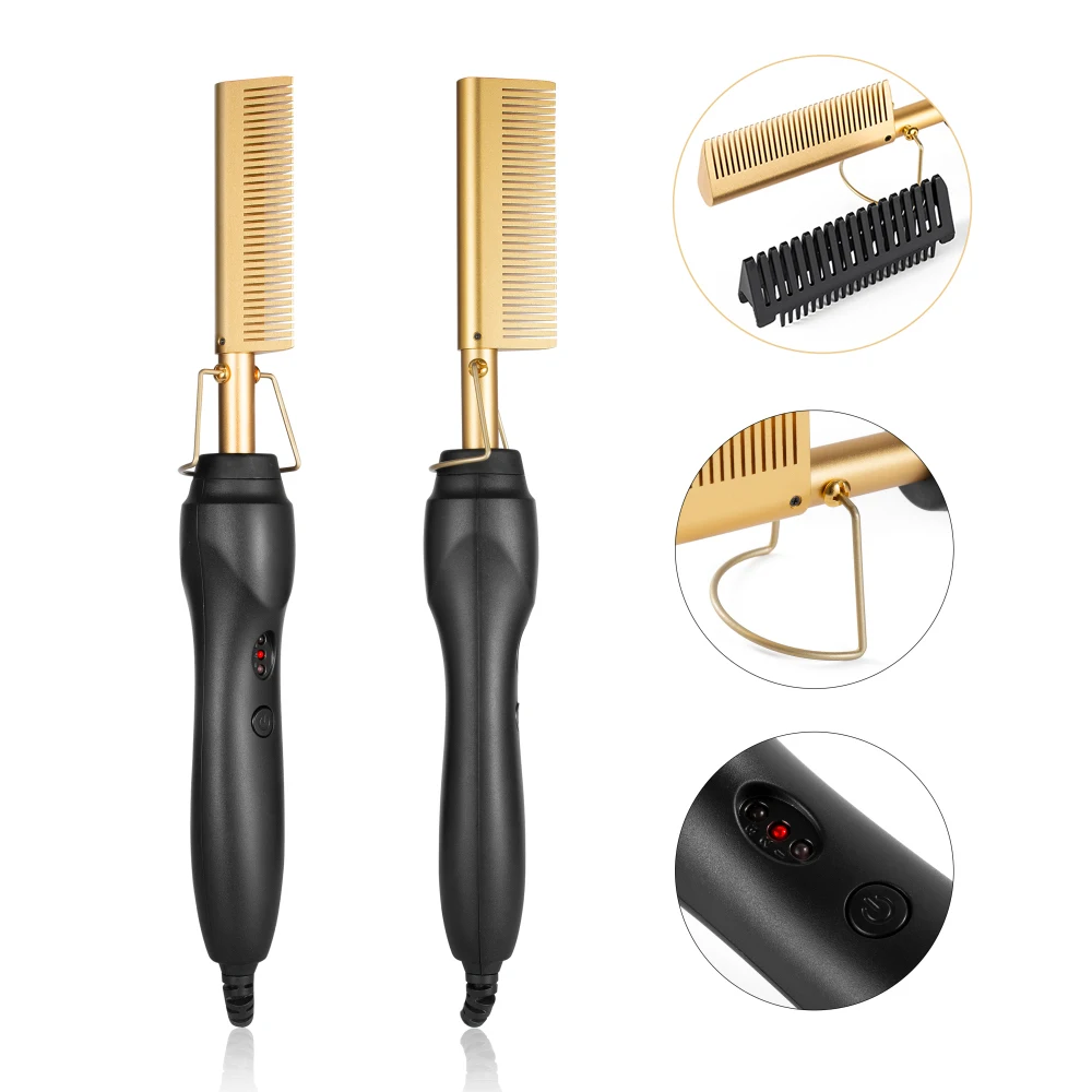 Выпрямитель для волос горячая расческа щетка выпрямления влажной и сухой