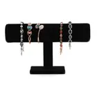 Портативный вельветовыйиз искусственной кожи браслет ожерелье стенд держатель для часов органайзер для ювелирных изделий T-Bar стойка дропшиппинг