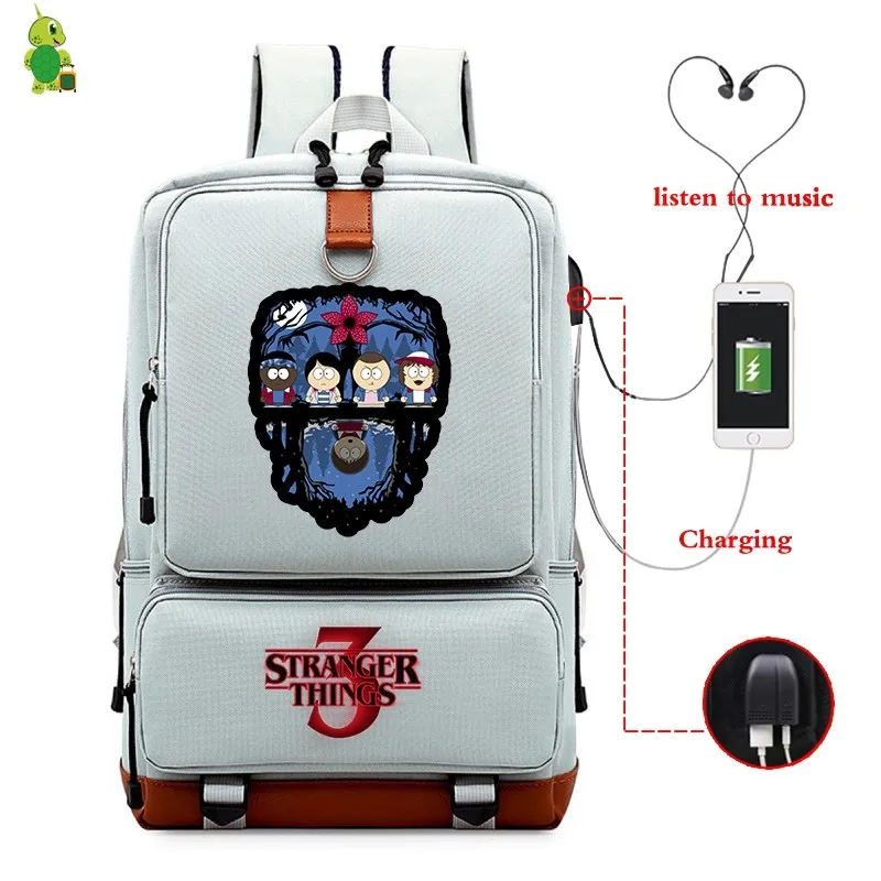 17 Mochila странные вещи рюкзаки мужские женские рюкзак USB зарядка путешествия ноутбук рюкзак большие школьные сумки для подростков мальчиков девочек - Цвет: 17