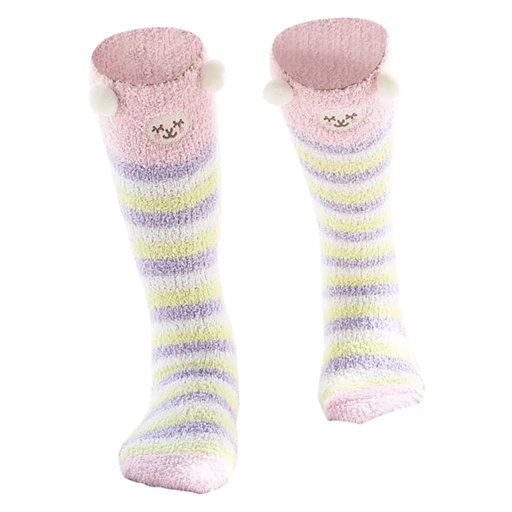 SAGACE/15 цветов зимние тянущиеся бархатные длинные носки с вышитыми героями