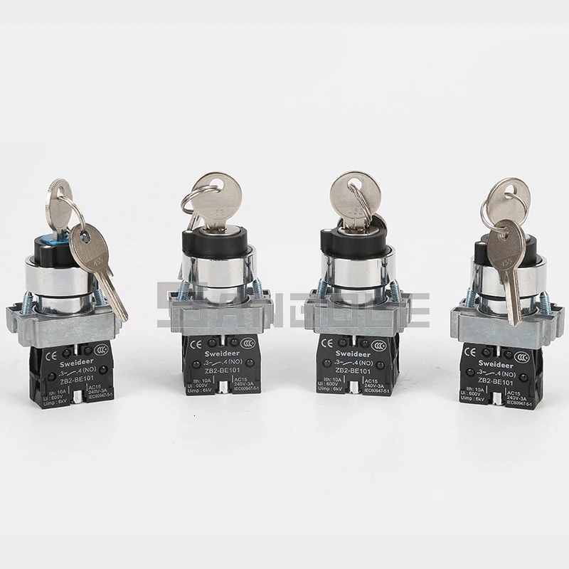 Поворотный переключатель кнопка 22 мм ручка блокировки фиксация металлический