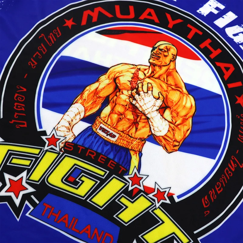 VSZAP MMA Муай Тай шорты для бокса Мужская Спортивная Футболка тренировочная одежда