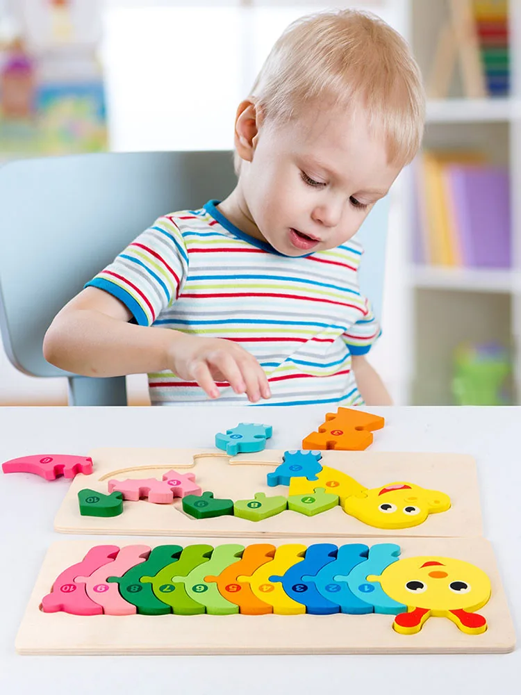 

Детский пазл для раннего развития, деревянный пазл, большой зажим динозавра, 3D пазл, детский цветной узор, Когнитивная игра