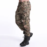mens camouflage military tactical pants army military uniform trouser acu airsoft paintball combat cargo trousers with knee pads