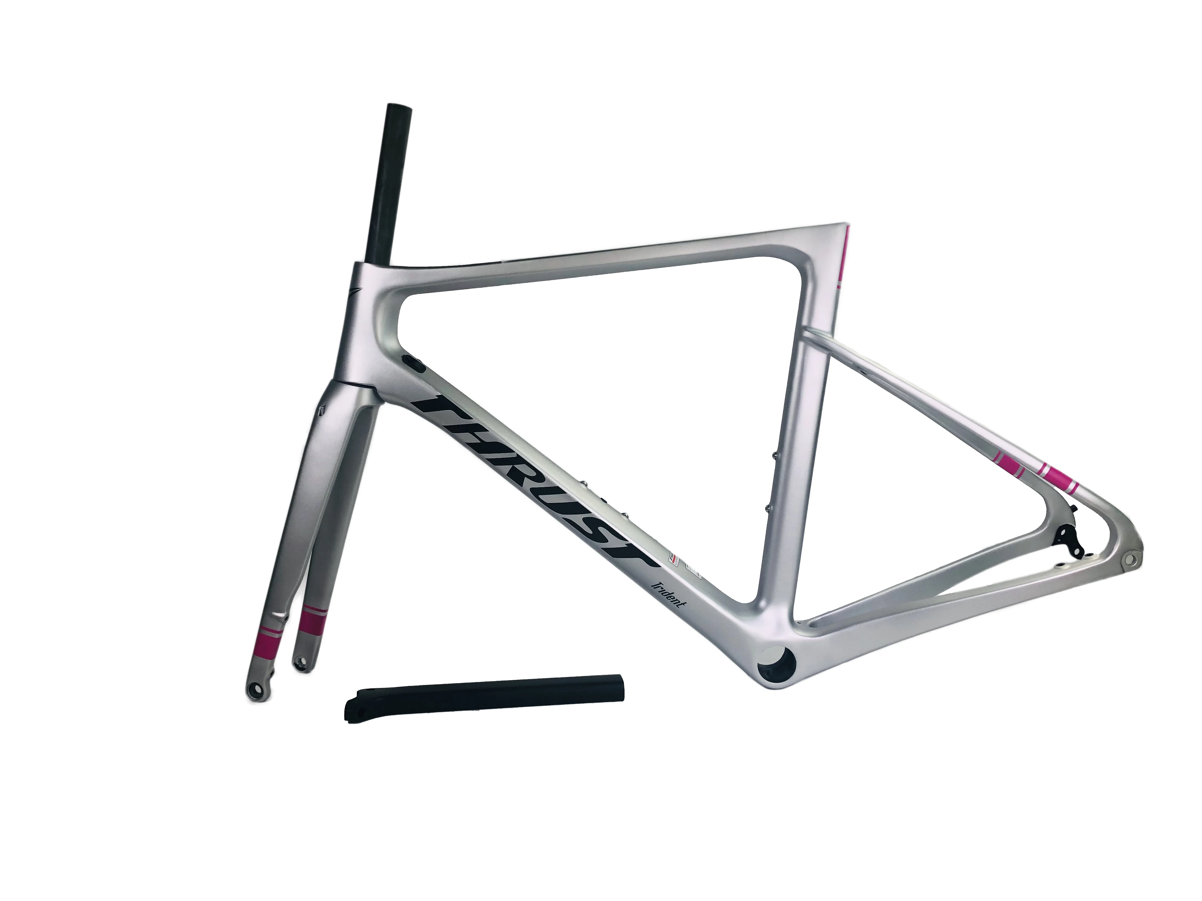 THRUST NEW T1000 Silver Pink Disc brake Super light carbon road frame bike accessories UD Glossy/Matte 2 years warranty